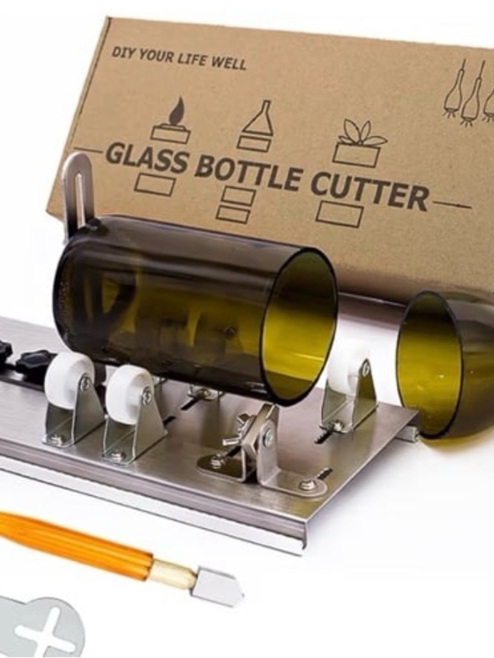 Glass Bottle Cutter Kit - Olive Green Bottle Cutter by